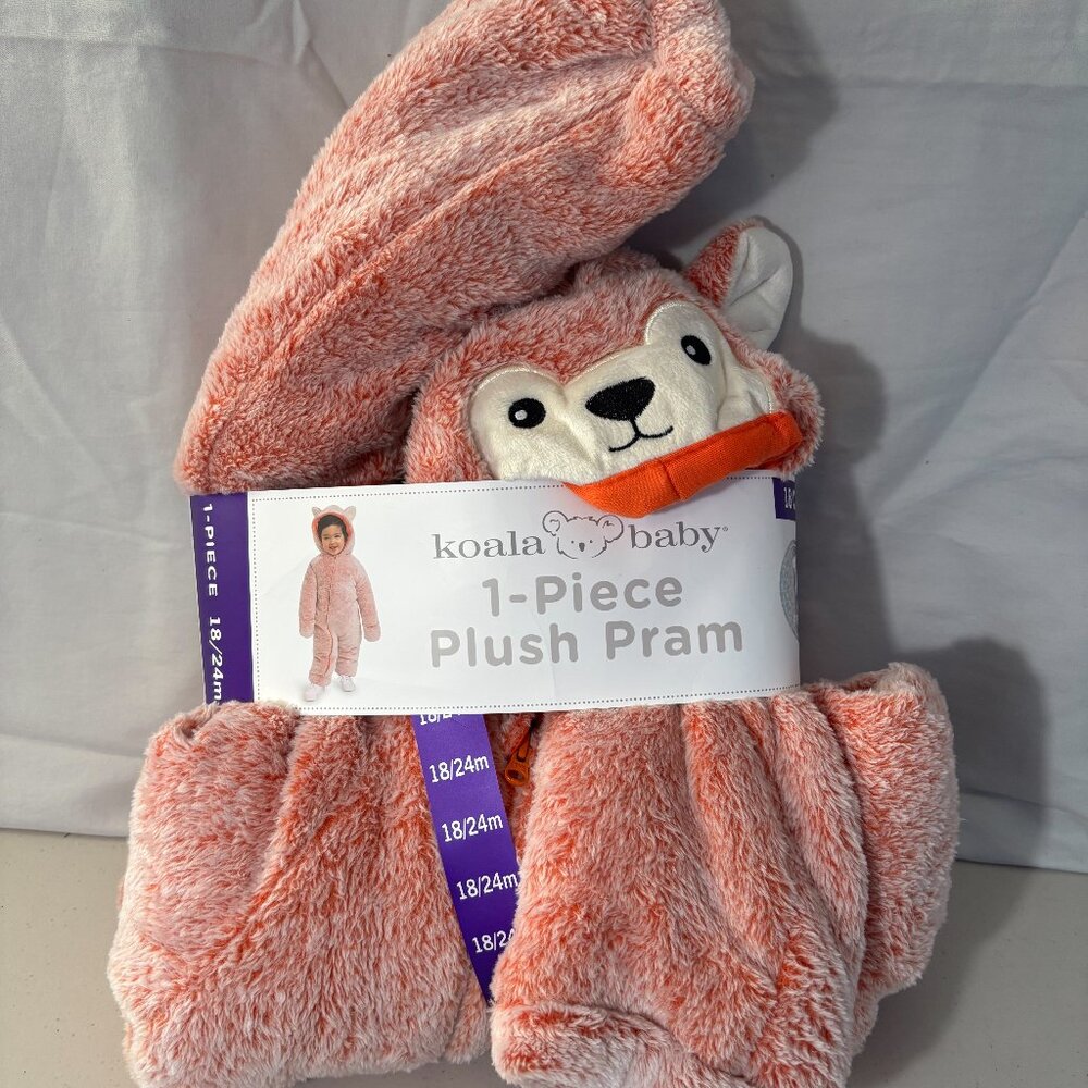 koalababy 1 piece plush pram peach fleece baby winter snowsuit 18/24 mos NWT